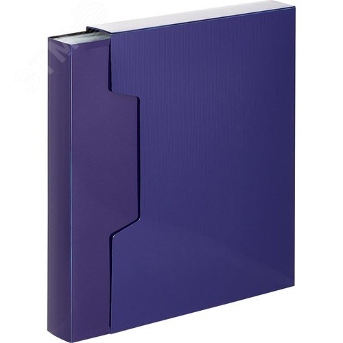 Изображение товара Папка файловая на 100 файлов Комус Line A4 40 мм синяя в коробе (толщина обложки 0.7 мм) (шт)