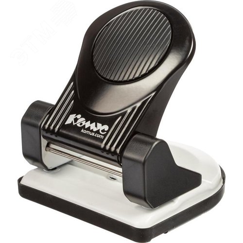 Изображение товара Дырокол Комус MPBK30 до 30 листов черный с линейкой (шт)