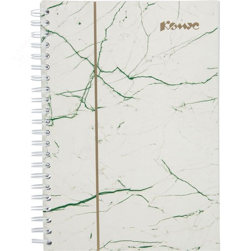 Изображение товара Тетрадь общая А4 120л Комус МраморЗеленый клетка,80г,греб,карт,фольг,УФ-лак (шт)