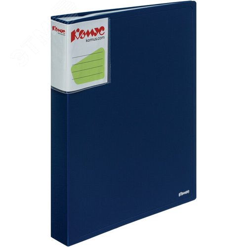 Изображение товара Папка файловая на 100 файлов Комус Шелк A4 35 мм синяя (толщина обложки 0.9 мм) (шт)