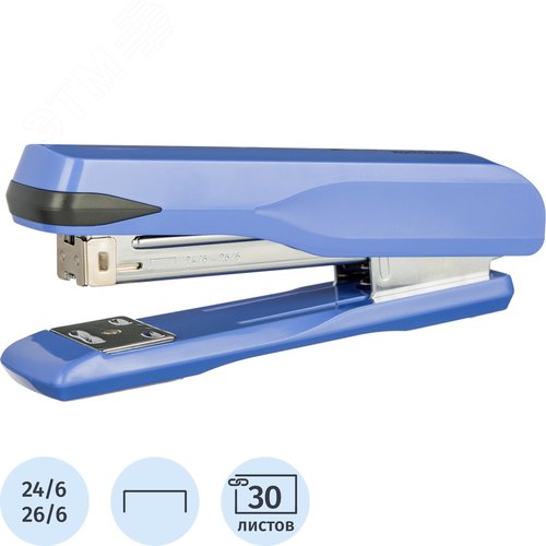 Изображение товара Степлер Комус MSBL2430 до 30 листов синий (шт)