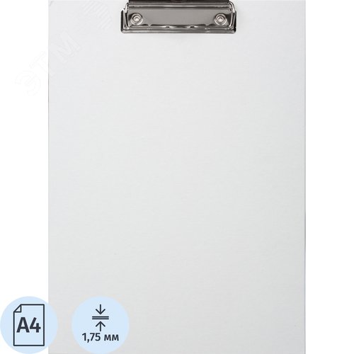 Изображение товара Папка-планшет с зажимом Комус A4 белая (шт)