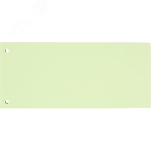 Изображение товара Разделитель листов картонный Комус 100 листов по цветам зеленый (105x240 мм) (упак)