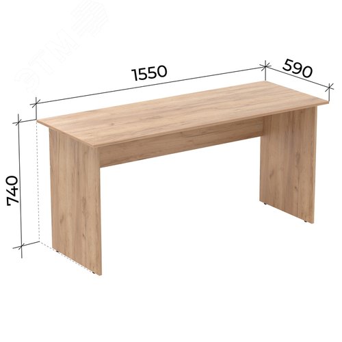 Изображение товара Стол прямой Easy Оптима LT (дуб крафт золотой, 1550х590х740 мм) (шт)