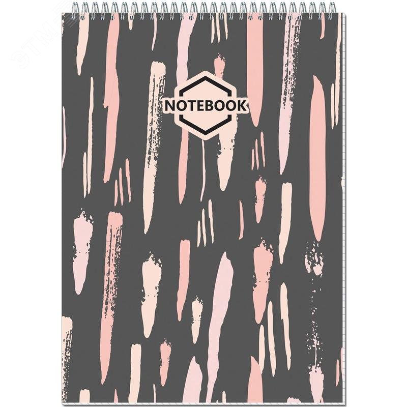 Изображение товара Блокнот Полином Стильный офис A4 80 листов разноцветный в клетку на спирали (203x290 мм) (шт)