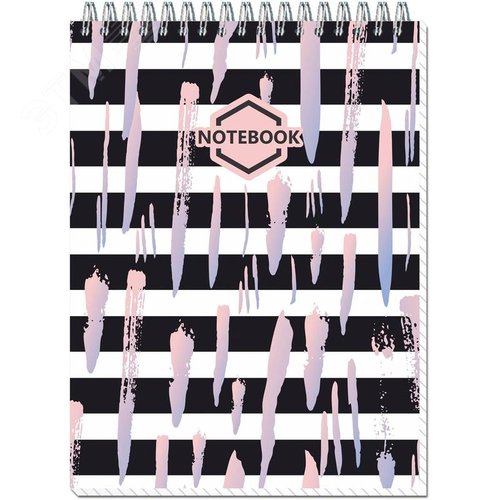 Изображение товара Блокнот Полином Стильный офис A4 40 листов разноцветный в клетку на спирали (203x290 мм) (шт)