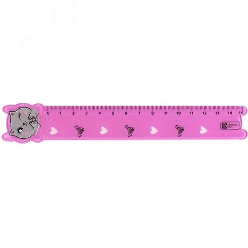 Изображение товара Линейка Феникс+ Озорная кошечка 15 см пластиковая (шт)