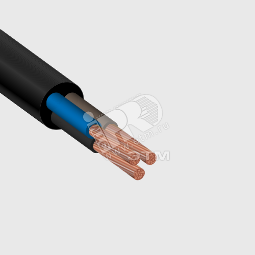 Изображение товара Кабель силовой КГН 3х10+1х6 380/660-в, медь, изоляция резина, длина 1 м