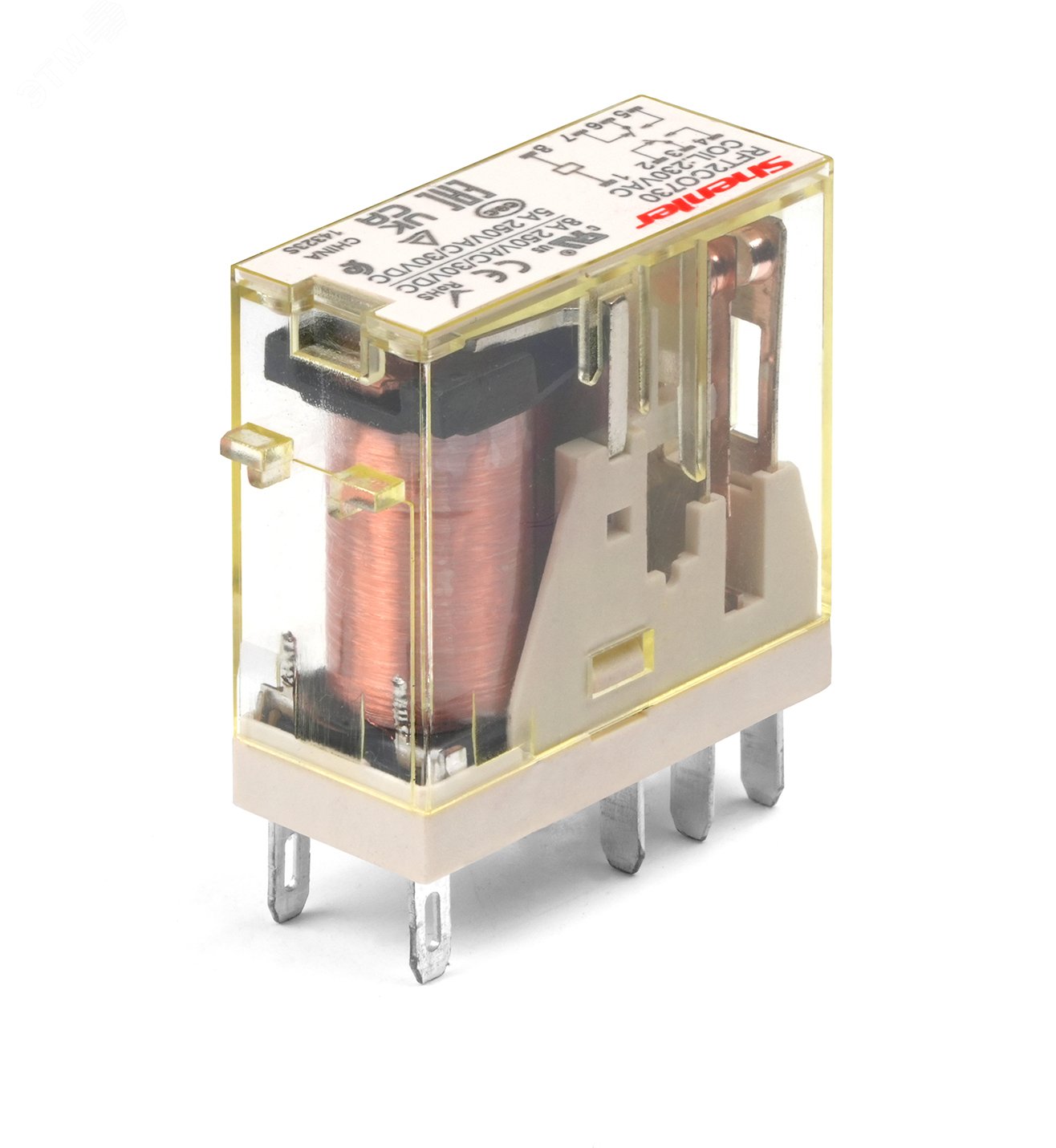 Изображение товара Миниатюрное реле SHENLER RKF4 с тест кнопкой и LED индикатором