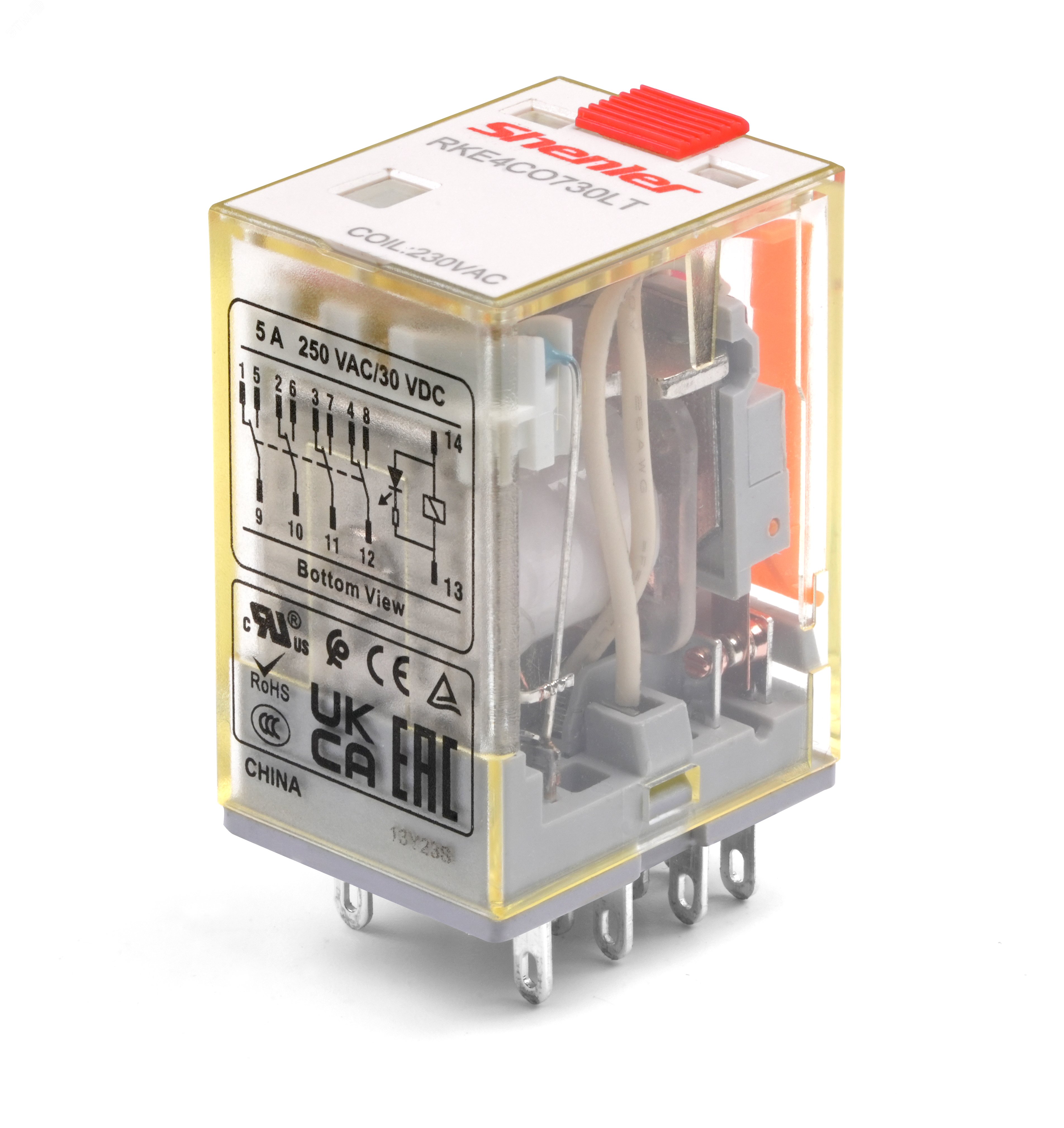 Изображение товара Реле промежуточное RKE4CO730LT с тест-кнопкой и индикатором