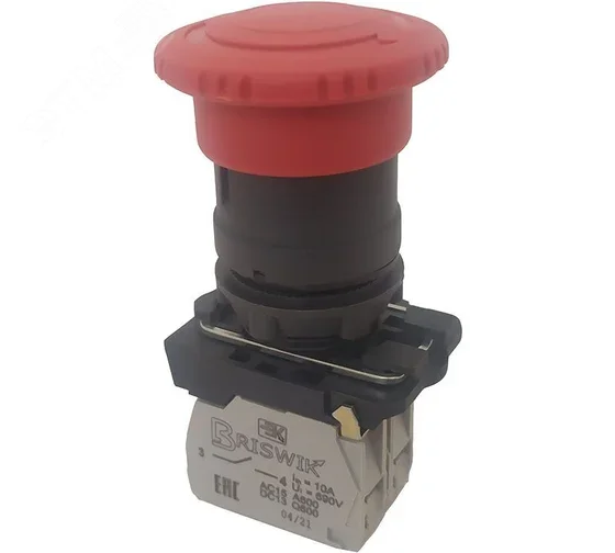 Изображение товара Выключатель кнопочный КМЕ 5122м -Ф красный IP40 для промышленности и бытовых устройств