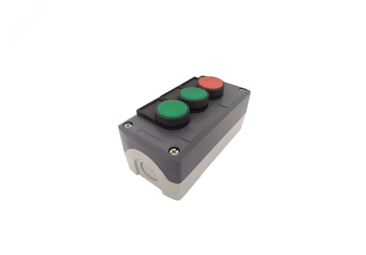 Изображение товара Пост кнопочный ПКУ21Е-131-65 УХЛ2 КМЕ4610зел таб 2 шт и КМЕ4601кр таб, IP65, 220 В Изображение товара Пост кнопочный ПКУ21Е-131-65 УХЛ2 КМЕ4610зел таб 2 шт и КМЕ4601кр таб, IP65, 220 В