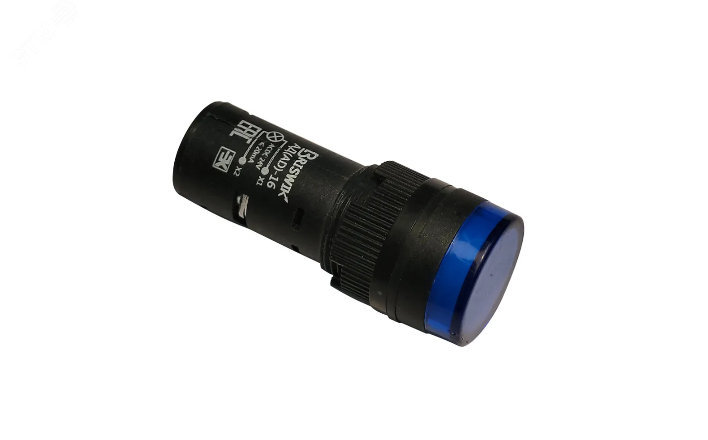 Изображение товара Светодиодный индикатор АД(AD)-16 синий 24В IP65 для промышленной установки