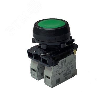Изображение товара Выключатель КЕ 011/2м зеленый 1но+1нз 30 мм IP40 для автоматизации