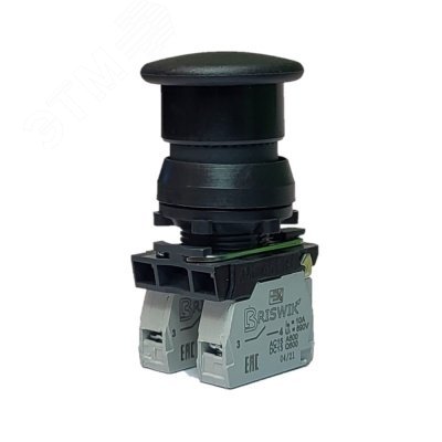 Изображение товара Выключатель КЕ 021/2м черный 1но+1нз Гриб IP40 УХЛ3 10А (шт)