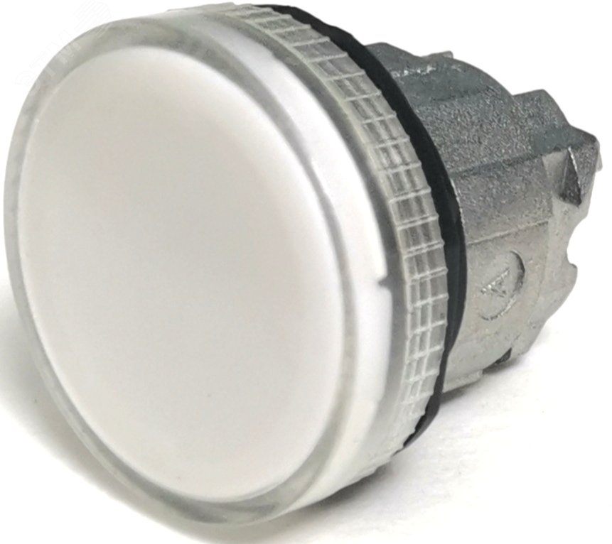 Изображение товара Головка сигнальной лампы 22мм металл КМЕ ОЛС белая IP65 ZB4BV01.BR