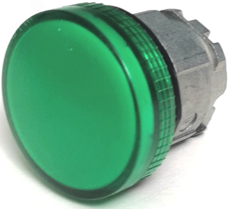 Изображение товара Головка сигнальной лампы 22мм металл зеленая IP65 ZB4BV03 B R