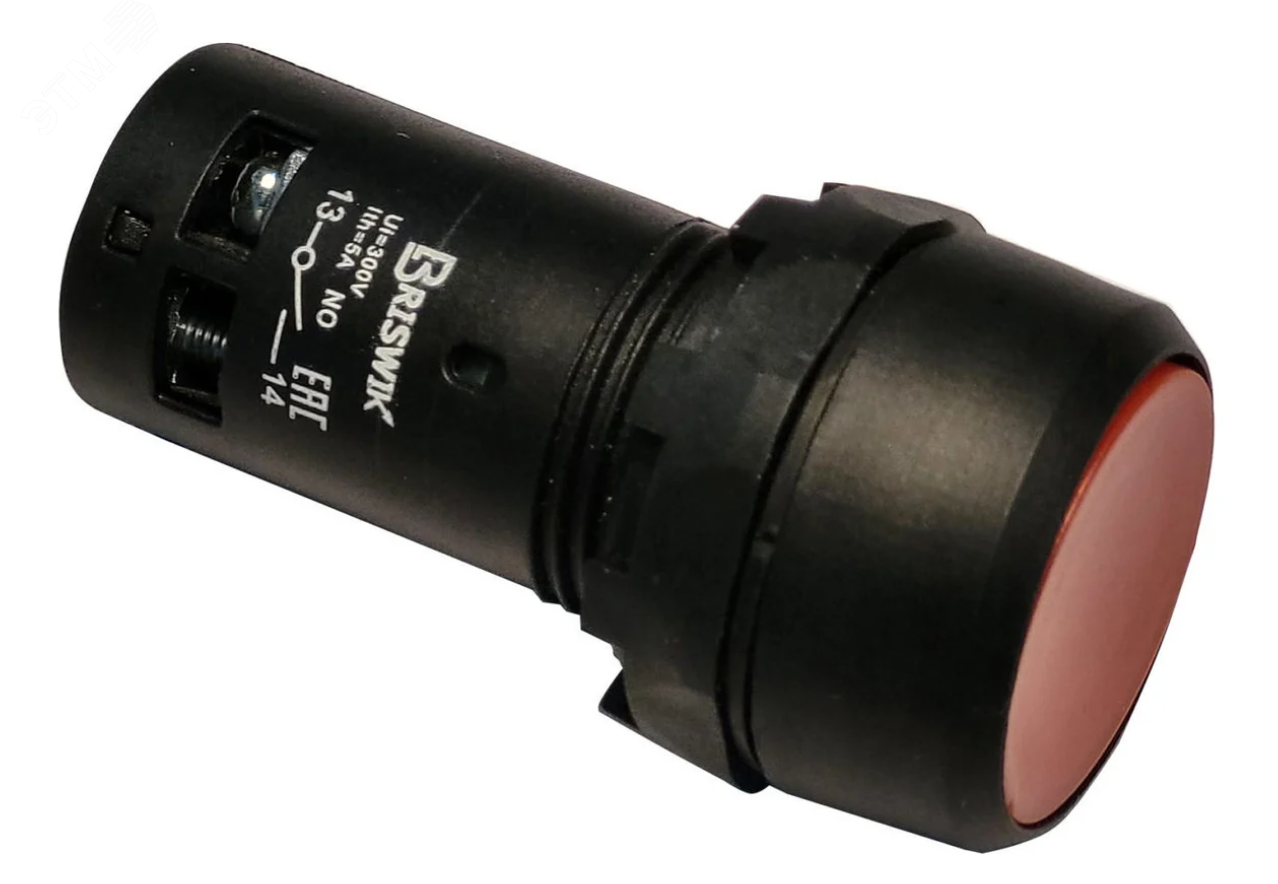 Изображение товара Выключатель цилиндрический IP40 220В красный 1но+1нз EB2F-11