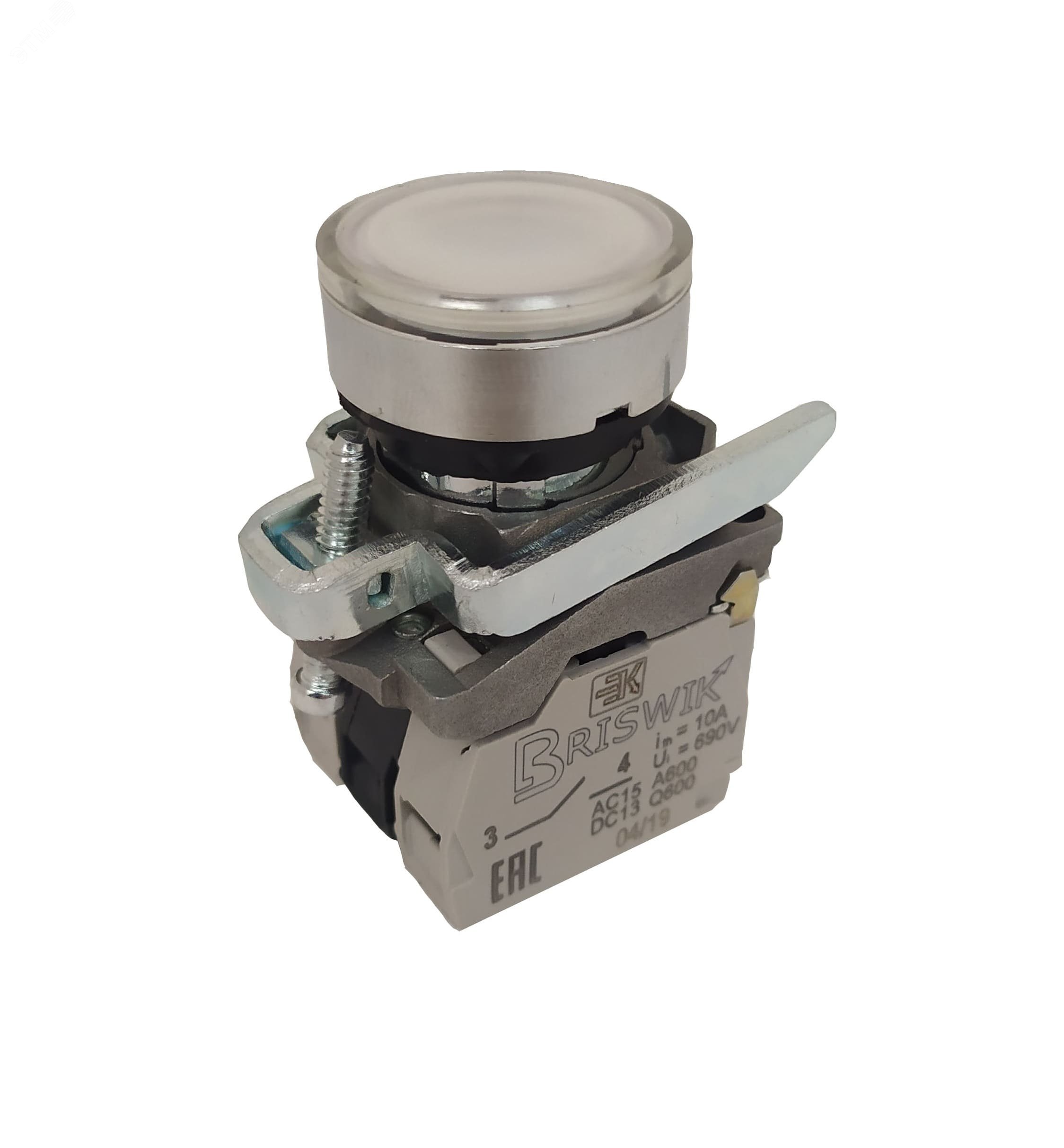 Изображение товара Выключатель КМЕ 4610м -ЛС 24В IP65 цилиндр белый управляющий с индикатором