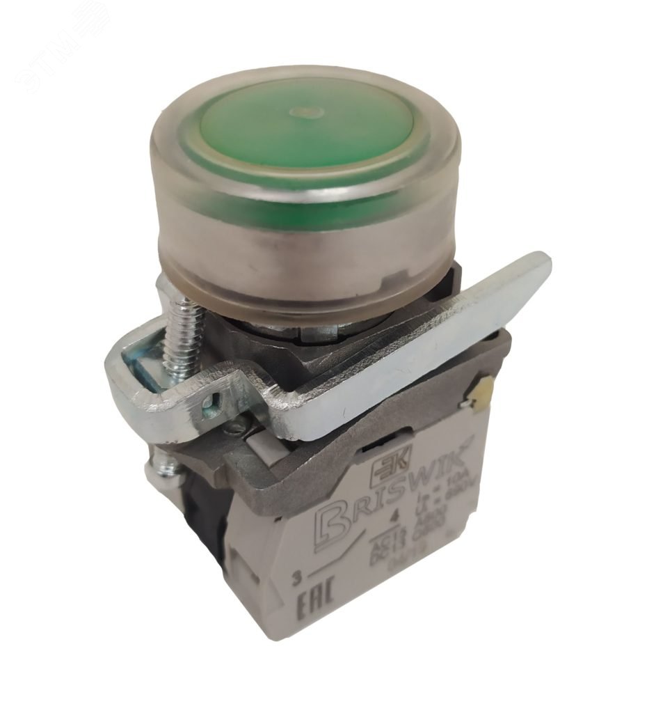 Изображение товара Выключатель КМЕ 4211м -ЛС 24В зеленый IP65 монтажная плата