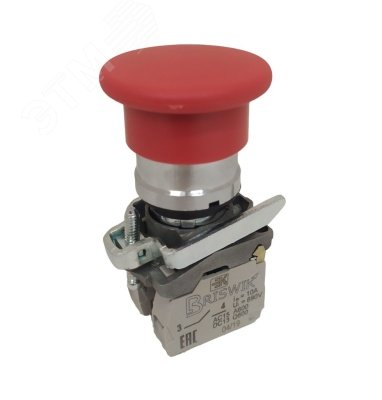 Изображение товара Выключатель кнопочный КМЕ 5111м Гриб IP40 красный 1но 1нз