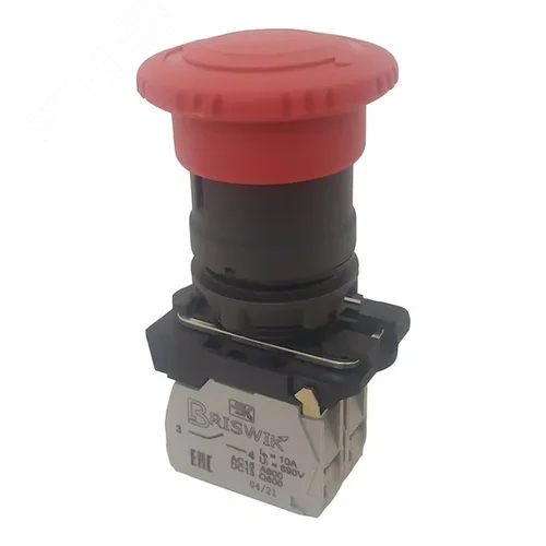 Изображение товара Выключатель кнопочный КМЕ 5122м -Ф красный 2но+2нз Гриб с фикс IP40 aB-PG-0Ai-0243 (шт)