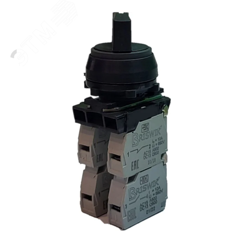 Изображение товара Переключатель ПЕ 012/1м черный 4но+0нз Ручка с фикс 2-поз IP40 УХЛ3 10А (шт)