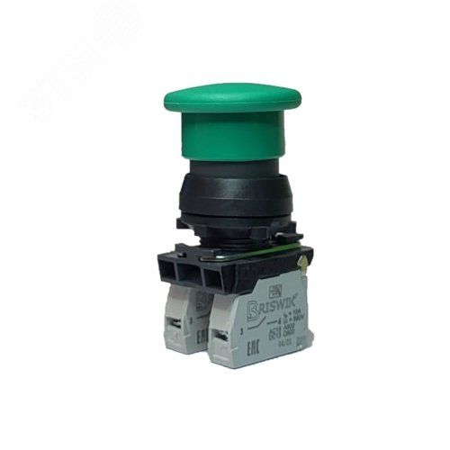 Изображение товара Выключатель КЕ 021/2м зеленый 1но+1нз Гриб IP40 УХЛ3 10А (шт)