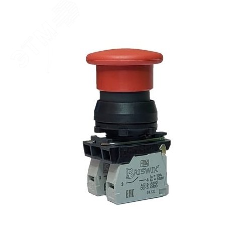 Изображение товара Выключатель КЕ 191/2м красный 1но+1нз Гриб IP66 УХЛ2 10А (шт)