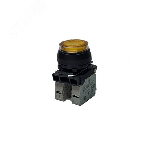 Изображение товара Выключатель КЕ 171/2м -Л 220В желтый 1но+1нз цилиндр с подсветкой IP66 УХЛ2 10А (шт)