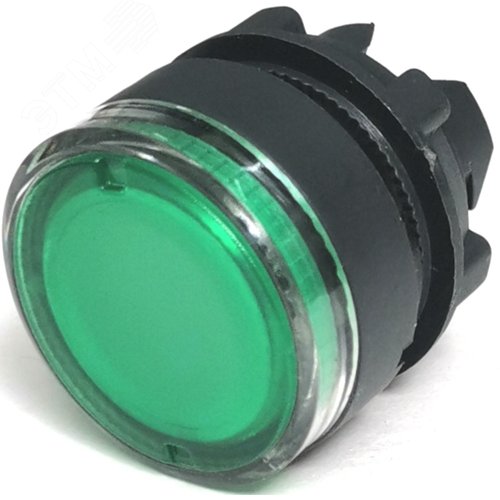 Изображение товара Головка плоская возврат подсветка 22мм КМЕ 46Л зеленый IP65 ZB5BW3.BR (шт)