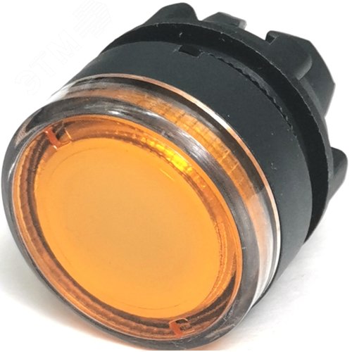 Изображение товара Головка плоская возврат подсветка 22мм КМЕ 41Л желтый IP40 LAY4-EW35.BR (шт)