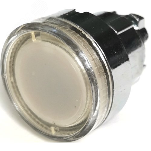 Изображение товара Головка плоская стальная возврат подсветка 22мм КМЕ 41ЛС белый IP40 LAY4-BW31.BR (шт)