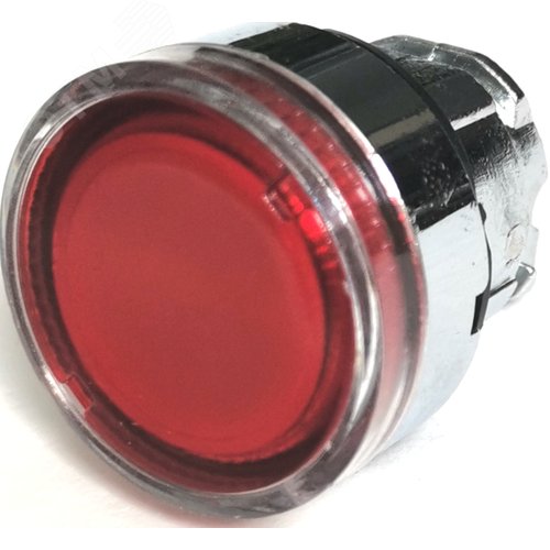 Изображение товара Головка плоская стальная возврат подсветка 22мм КМЕ 41ЛС красный IP40 LAY4-BW34.BR (шт)