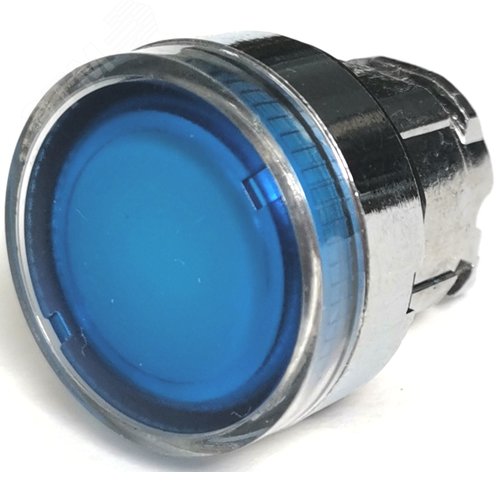 Изображение товара Головка плоская возврат подсветка 22мм КМЕ 46Л синий IP65 ZB5BW6.BR (шт)