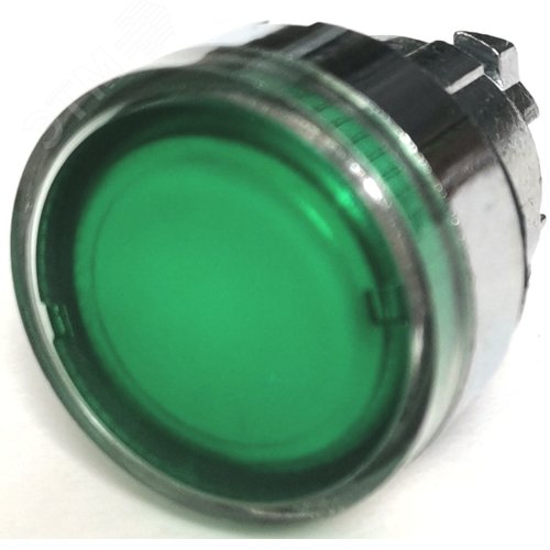 Изображение товара Головка плоская стальная возврат подсветка 22мм КМЕ 46ЛС зеленый IP65 ZB4BW3.BR (шт)