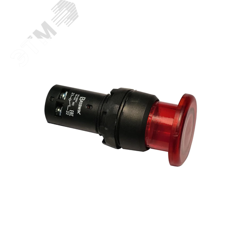 Изображение товара КМЕ 2101м -Л 24В красный 0но+1нз Гриб-моноблок IP40 с Инд( EB2F-01DM ) (шт)