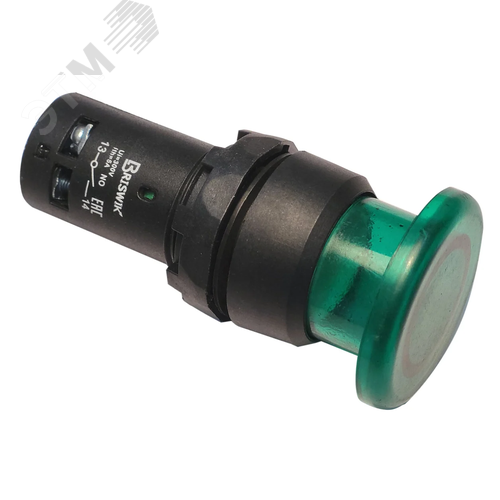 Изображение товара КМЕ 2110м -Л 220В зеленый 1но+0нз Гриб-моноблок IP40 с Инд ( EB2F-10D ) (шт)