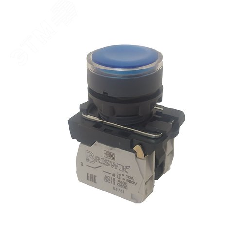 Изображение товара Выключатель кнопочный КМЕ 4620м -Л 24В синий 2но+0нз Цилиндр IP65 с Инд aB-EB-5Ai-3522 (шт)