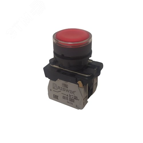 Изображение товара Выключатель кнопочный КМЕ 4701м -Л 220В красный 0но+1нз Цилиндр IP66 с Инд aB-EB-6Ai-7212 (шт)