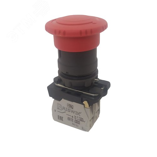 Изображение товара Выключатель кнопочный КМЕ 5711м -Ф красный 1но+1нз Гриб с фикс IP66 aB-PG-6Ai-0221 (шт)