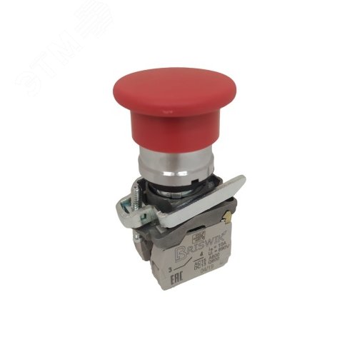 Изображение товара Выключатель КМЕ 5101м -С красный 0но+1нз Гриб IP40 (шт)