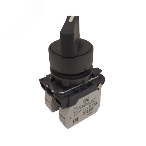 Изображение товара Переключатель КПЕ 4611 -Р черный 1но+1нз Ручка 3-поз IP65 (шт)