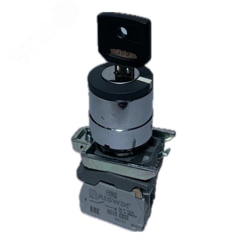 Изображение товара Переключатель КПЕ 1510 -КС черный 1но+0нз Ключ с фикс 2-поз IP54 (шт)