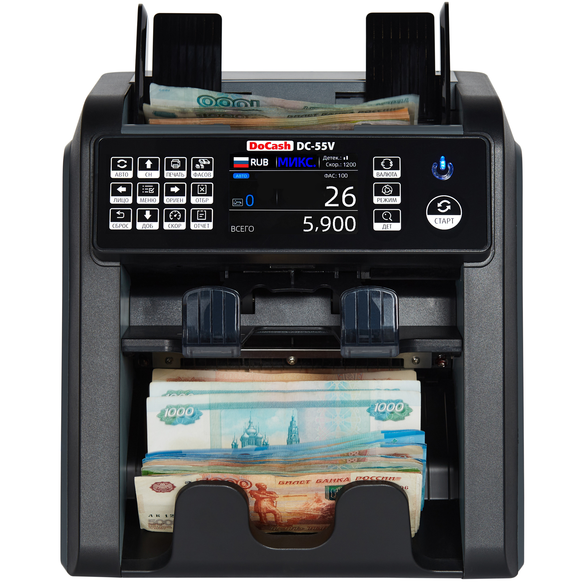 Счетчик банкнот DoCash DC-55V 2CIS 14391