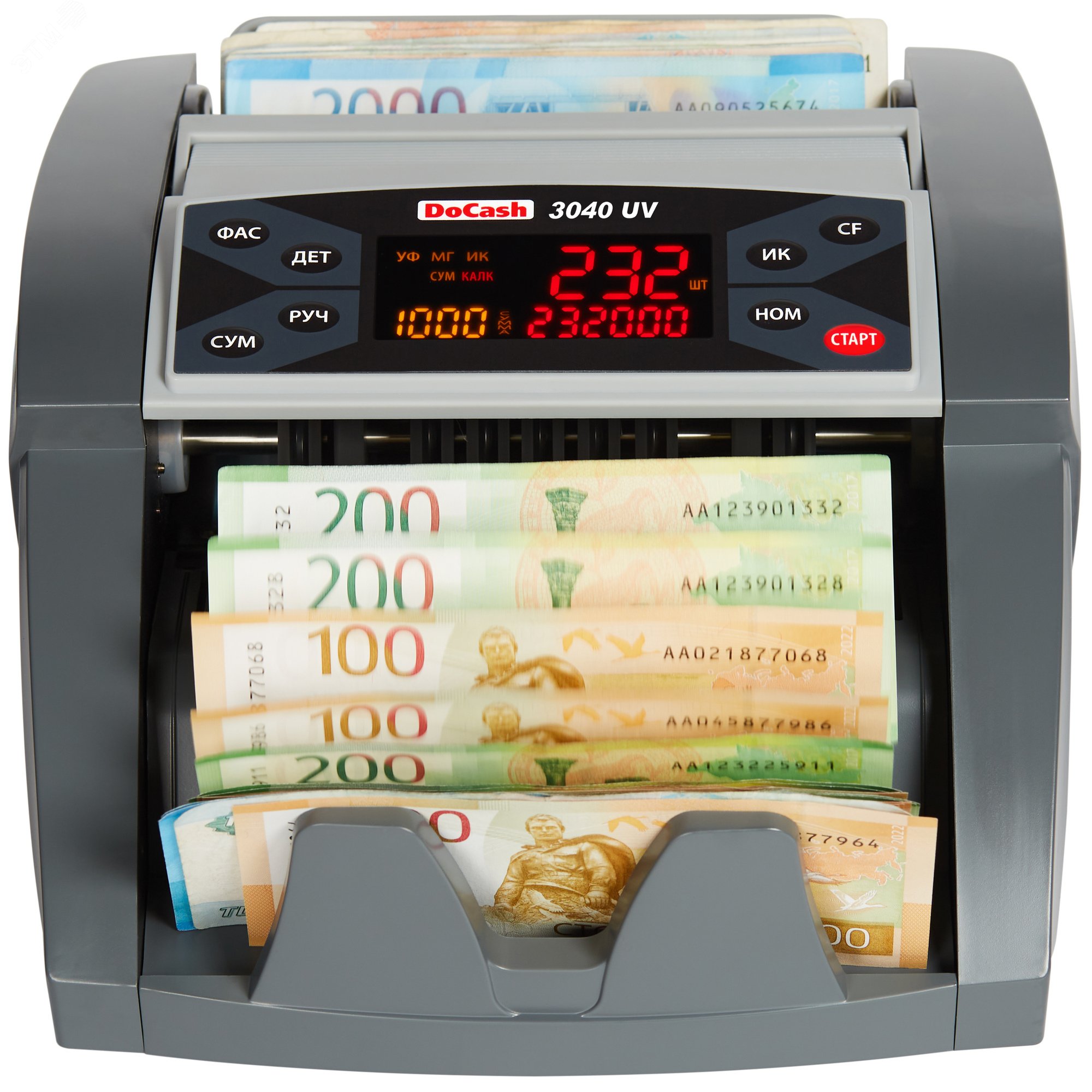 Изображение товара Счетчик банкнот DoCash 3040 UV 6884 (шт)