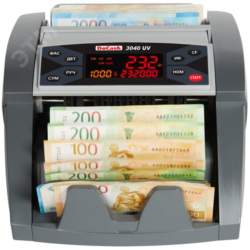 Изображение товара Счетчик банкнот DoCash 3040 UV 6884 (шт)