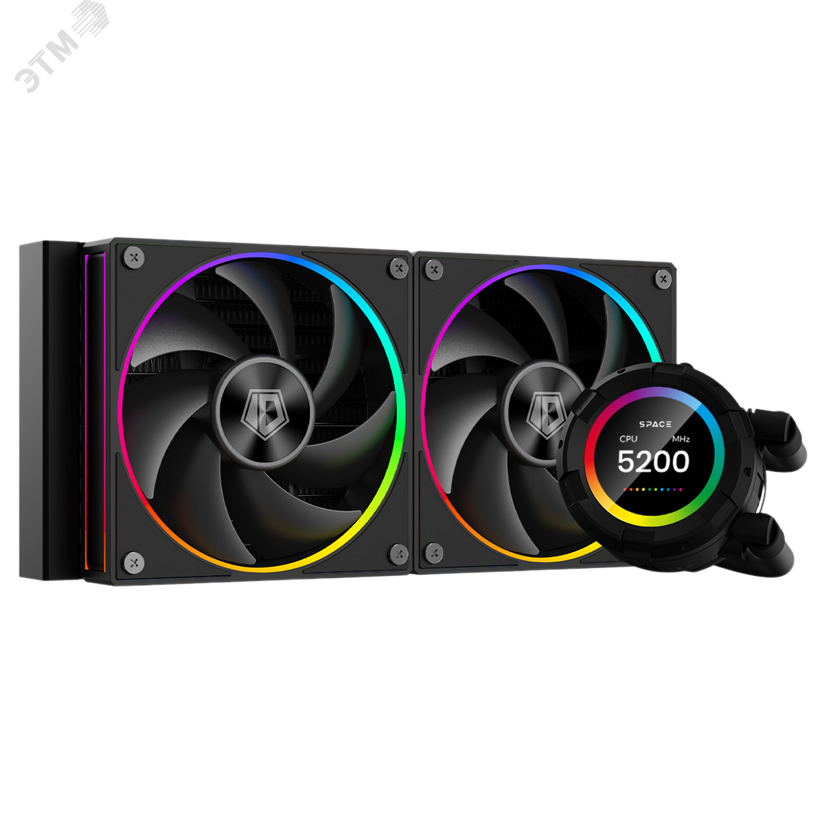 Изображение товара Система жидкостного охлаждения SL240, LCD экран, TDP 300 Вт, Intel/AMD, черный (шт)