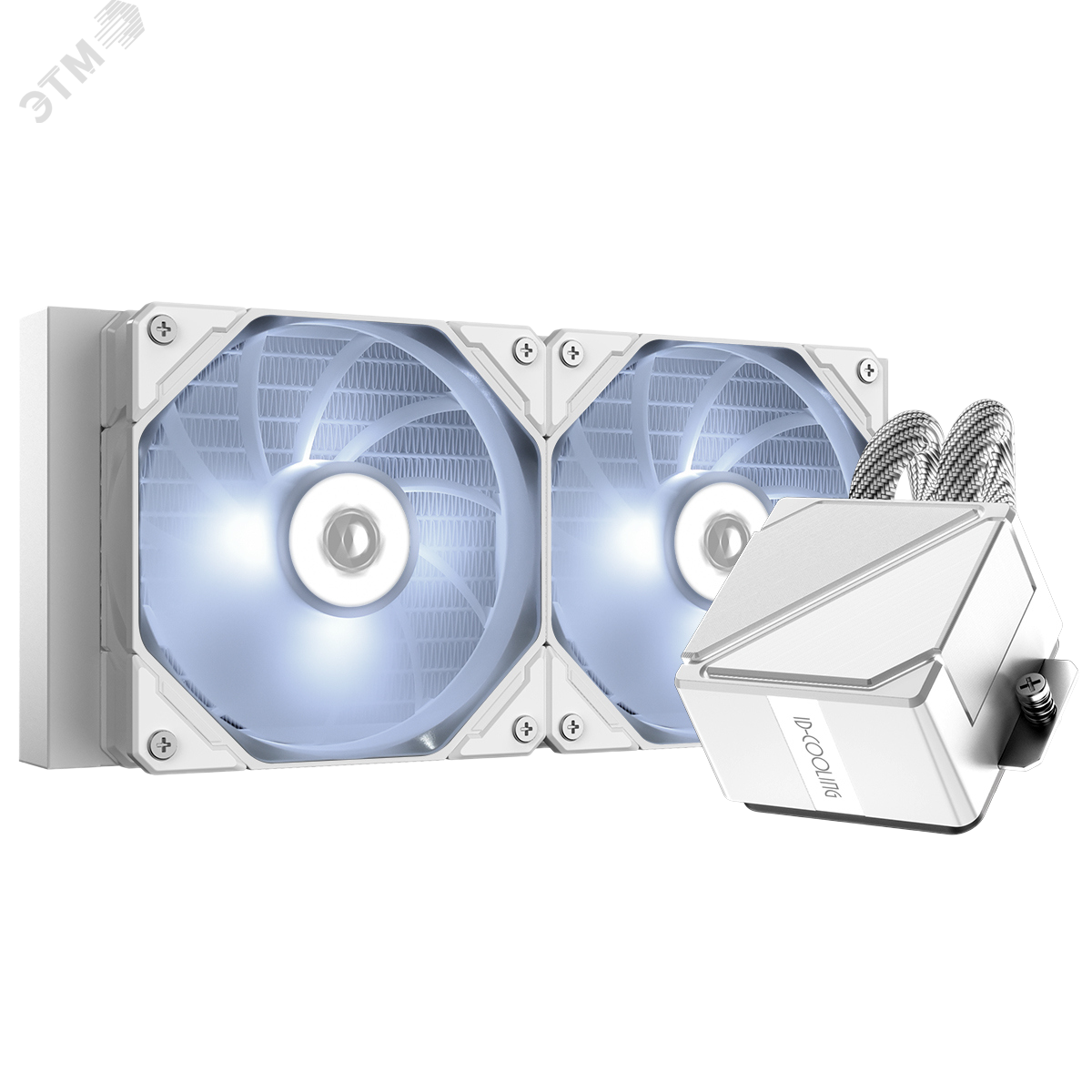 Изображение товара Система жидкостного охлаждения DASHFLOW 240 BASIC WHITE, TDP 250 Вт, совместимость Intel/AMD (шт)
