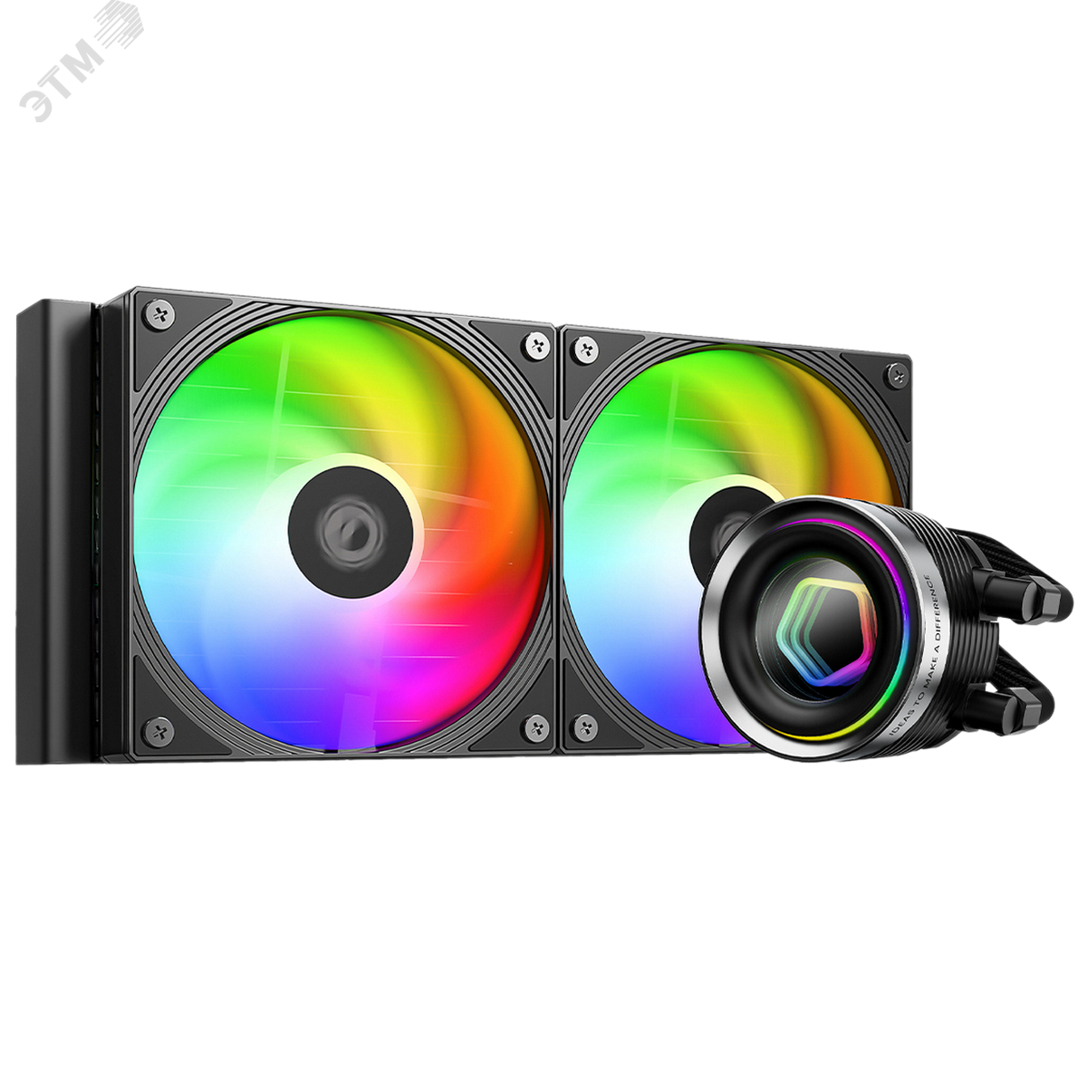 Изображение товара Система жидкостного охлаждения FX240 INFINITY ARGB, TDP 300 Вт, ARGB подсветка, Intel/AMD, черный (шт)